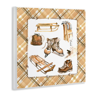 «Plaid Winter Sports Wall Art» par Geoff Allen