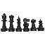 25" Tall Light-Up Giant Chess Set - White Sides Light Red and Green at Night - Extra Black Side for Day