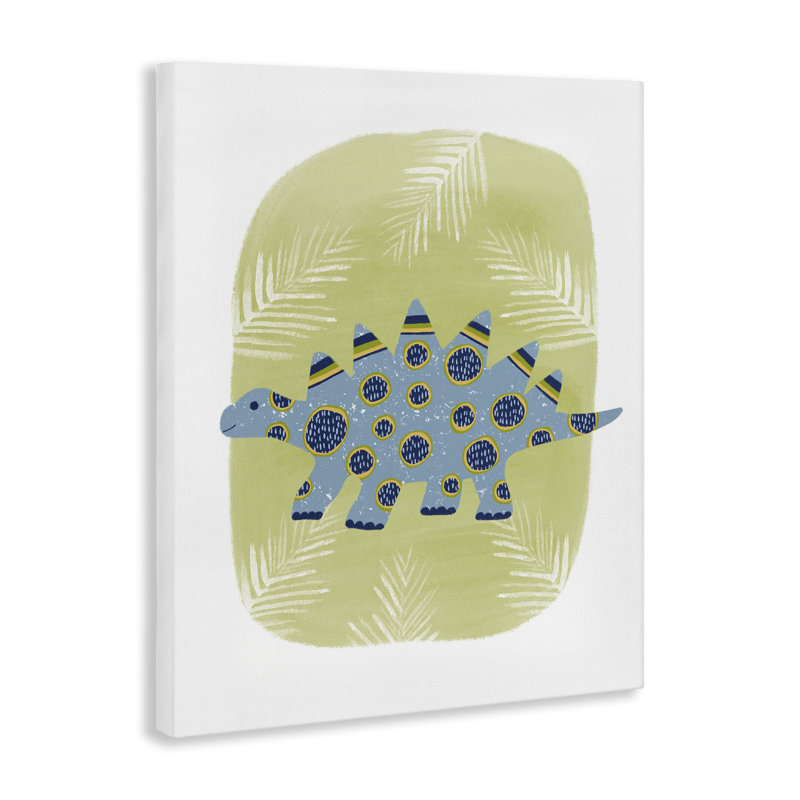 «Stegosaurus with Leaves», art mural sur toile par Lisa Nohren, H 48 po x l 36 po