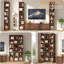 Bibliothèque d'angle à 6 niveaux avec 18 cubes, tablette de rangement ouverte 3-en-1 pour le bureau de la chambre à coucher, unité de présentation polyvalente-371461813