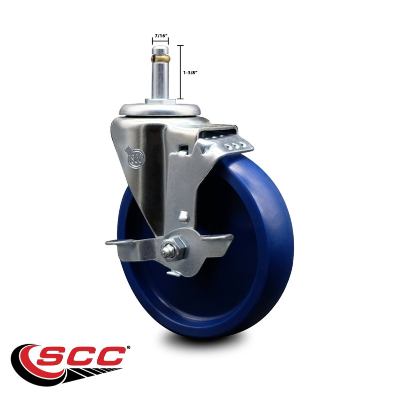 Solid Poly Swivel Grip Ring Stem Caster