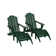 Shawnna 4-Piece Adirondack Conversation Chair with Footrest Ottoman Set