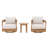 Outdoor 3 Piece Seating Group With Cushions-1729839180