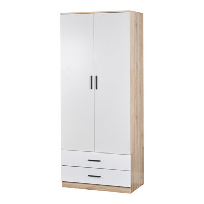 Gianpietro 2 Door Manufactured Wood Wardrobe