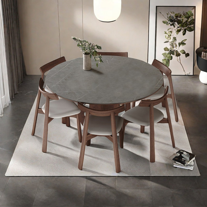 Ensemble de table de salle à manger en pierre frittée, H 29,53 po x L 47,24 po x l 47,24 po