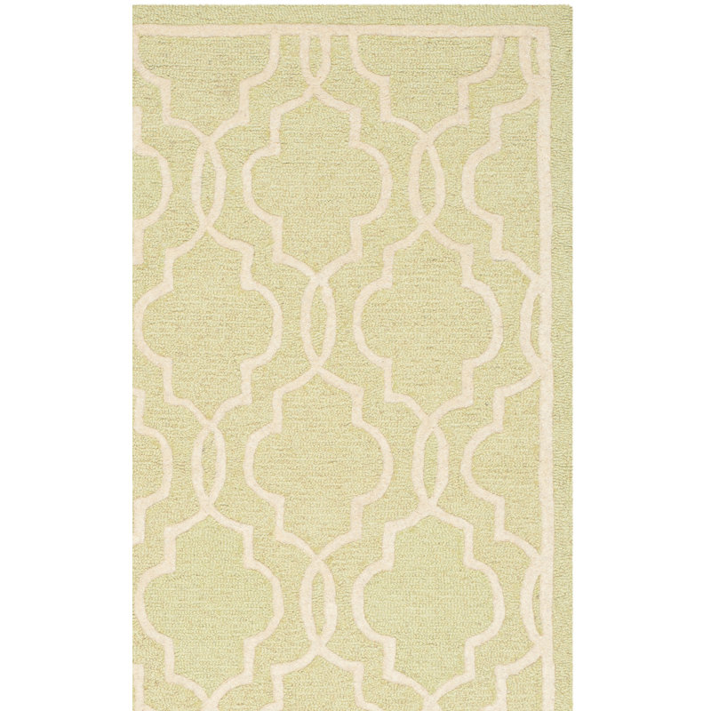 Cannen Hand Tufted Wool Geometric Rug, Rectangle 5' x 8'