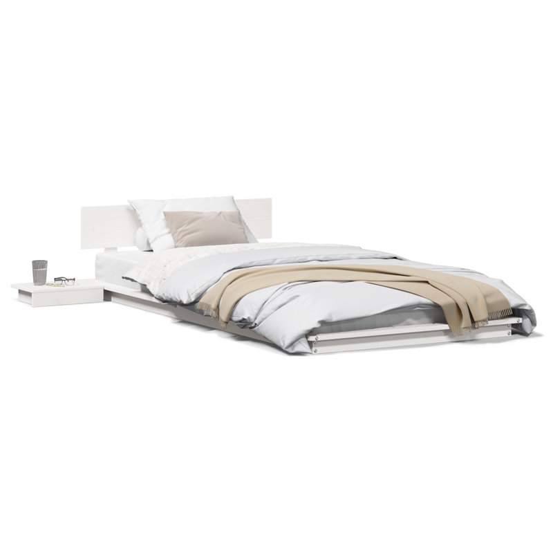 Solid Wood Bed, Small Single (2'6), White