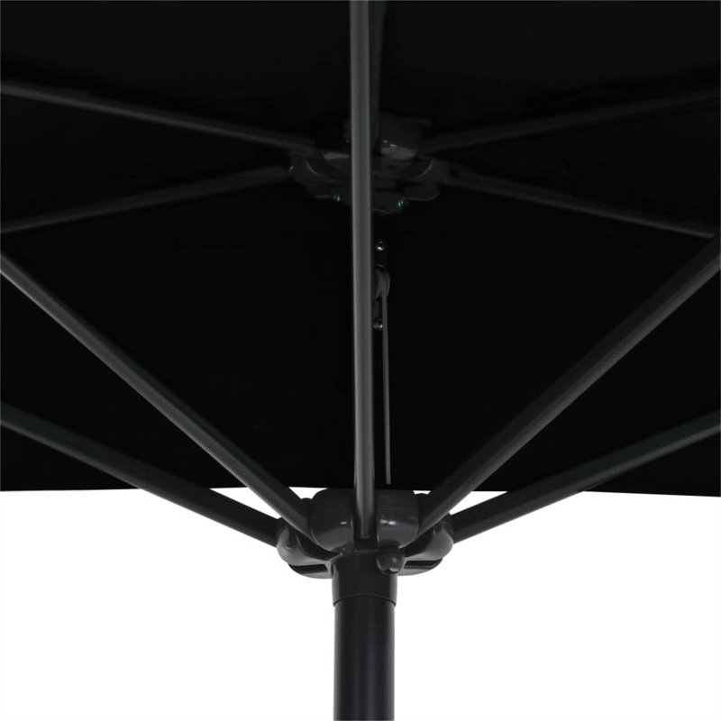 Jeremias 270 cm W X 135 cm D Half Balcony Parasol with Crank Lift