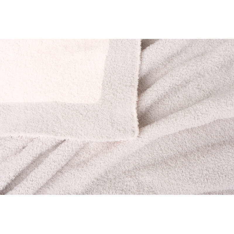 Jeté Cozy Stretch - gris / blanc cassé (standard)