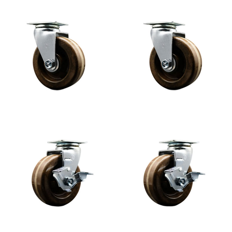 4-Piece High Temp Phenolic Caster Set