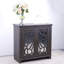 Élégant buffet avec 2 portes en miroir en acrylique et buffet avec rangement, armoire décorative en stratifié creux et support en bois aggloméré, tablette spacieuse réglable, salon, cuisine-1641340668