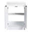Meuble-lavabo autoportant de 48 po avec lavabo en résine, 2 coins de rangement, charnières de porte à fermeture en douceur, contreplaqué blanc brillant, sections de stratégie d'organisation, plan de clôture
