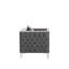 Chaise en velours gris Lorreto