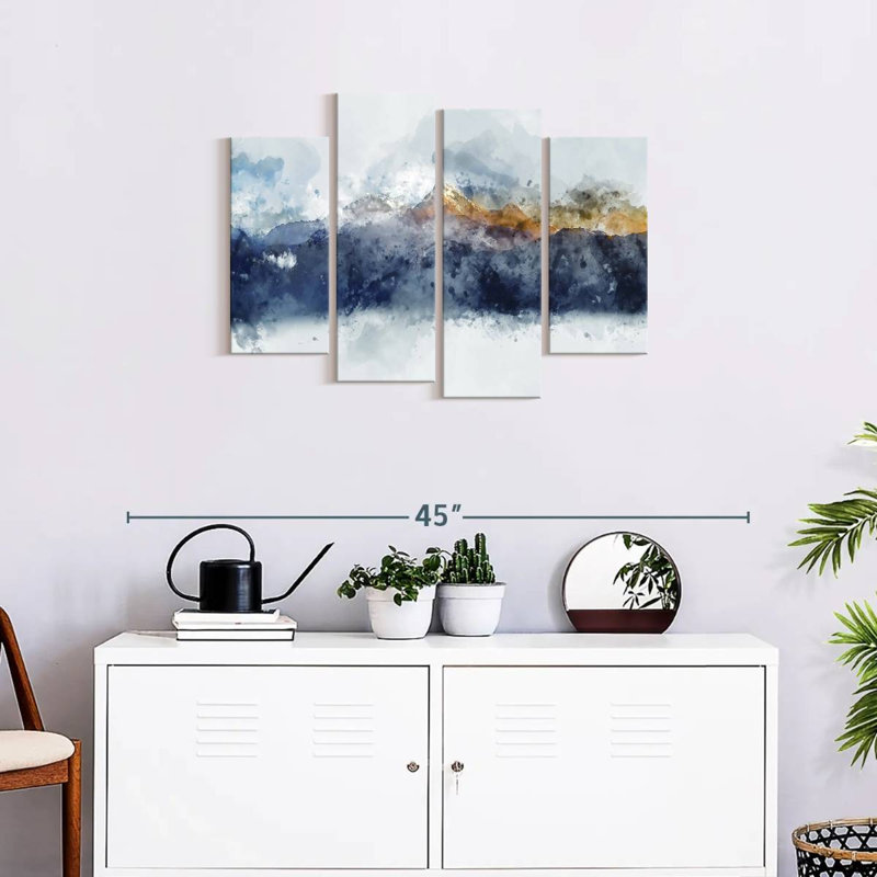 Dreamy Mountains Wall Art Multi Piece Canvas Print, H 22 po x l 36 po x P 1 po