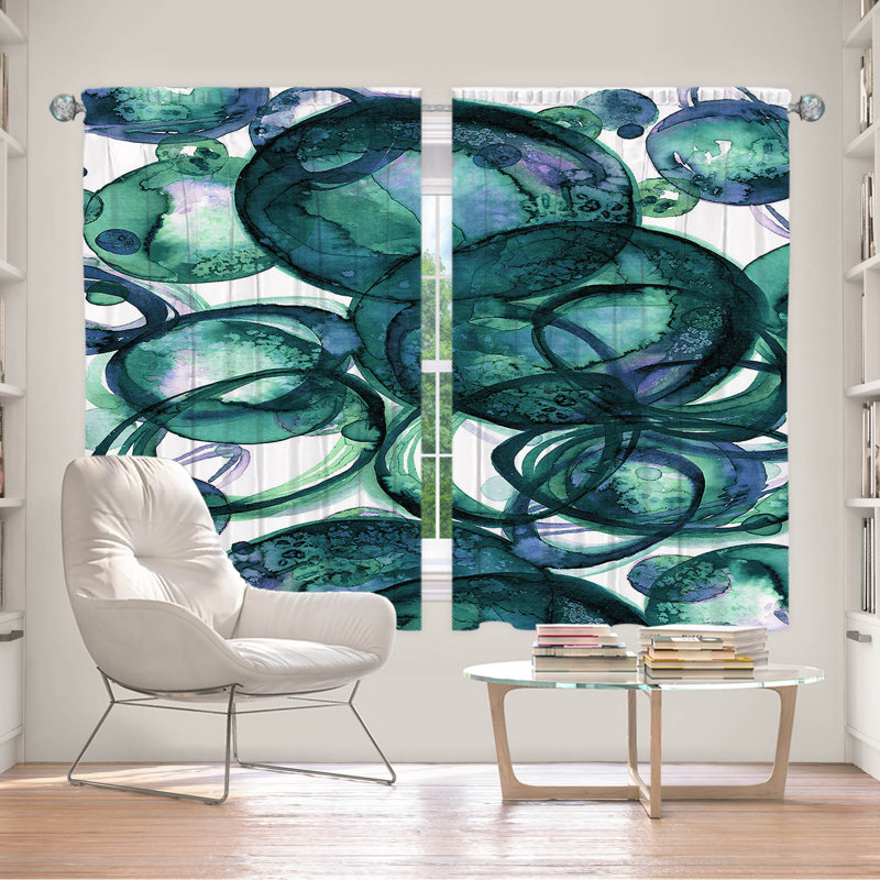 Room Darkening Curtain Pair, 56" W x 78" L, Teal