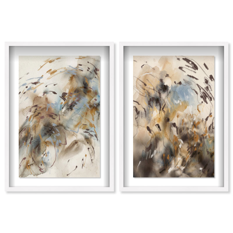 Mindfulness Set Set by Oliver Gal, 51"H x 35"W, White Shadowbox