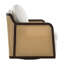 Fauteuil pivotant rembourré Claudia-122922069