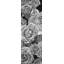 Grayscale Roses - imprimé floral blanc encadré mat pour la décoration