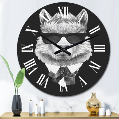 Portrait of Lama in Suit - Traditional Wall Clock