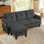 79.14" L Shaped Sofa with Storage Pockets and Reversable Storage Ottoman-508562043