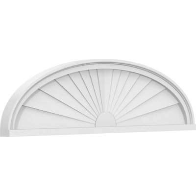 42"W x 11-1/2"H x 2"P Elliptical Sunburst Architectural Grade PVC Pediment