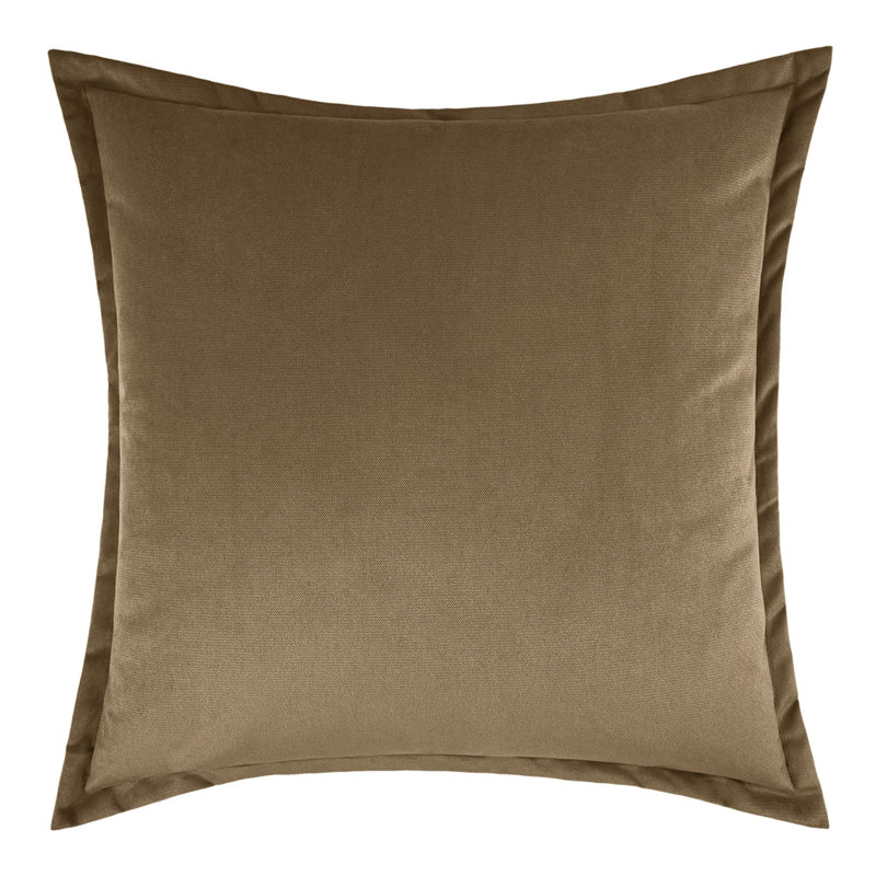 Belvedere Flange Pillow Cover & Insert, Otter, Square 24"