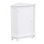 Armoire de rangement blanche en coin avec tablette réglable-427060313