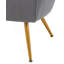 Fauteuil d'appoint en velours côtelé avec pieds en métal doré-1245854370