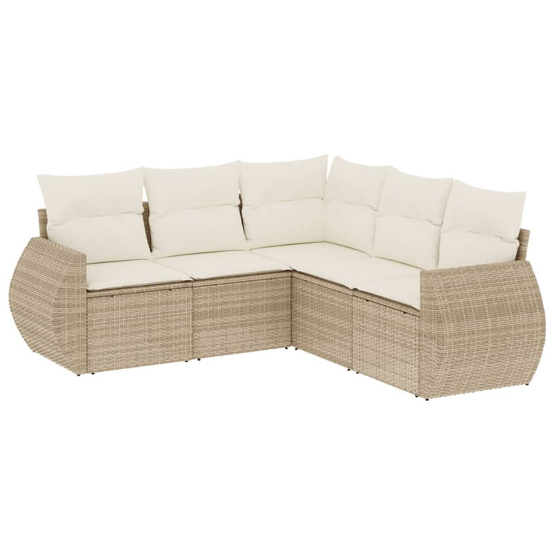 Vidaxl Garden Sofa Set Beige, Cream White