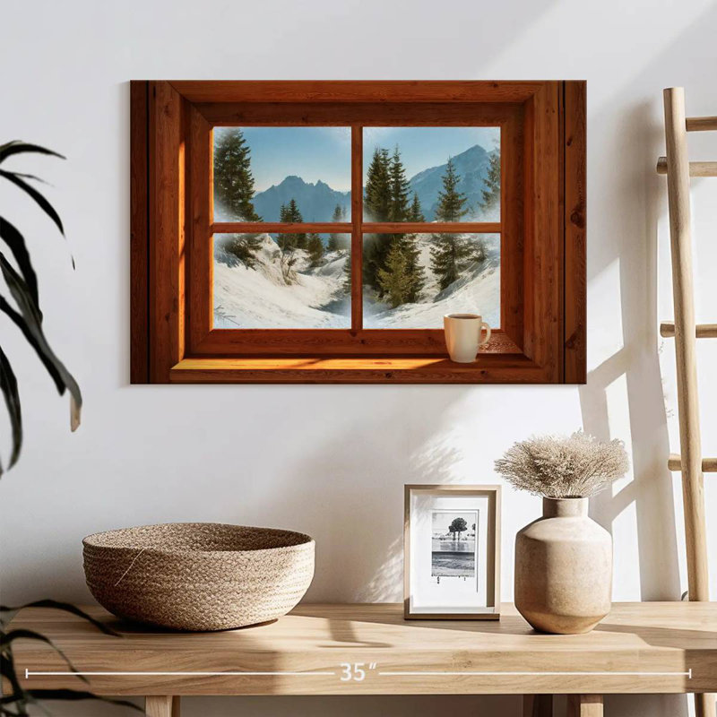 Lilie Winter Window View, 26" H x 39" W