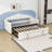 Twin Velvet Upholstered Daybed with Pop-Up Trundle, Pockets, USB and Type-C Charging Ports-223630138