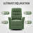8-Point Massage, 270° Spin & Gentle Rock, 2-Position Manual Recline, Boucle Fabric, Side Pocket, Nursery-to-Living Room Green Throne-1315681994