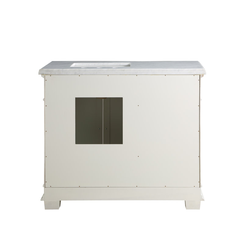 Riccardo 42" Single Bathroom Vanity Set, Off-White