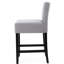2 tabourets de comptoir gris Kd - P 17,75 po x l 23,2 po x H 37,73 po, base en bois massif, tissu 100%, élégant pour toutes les attentes en matière de pieds, revêtement doux, espace