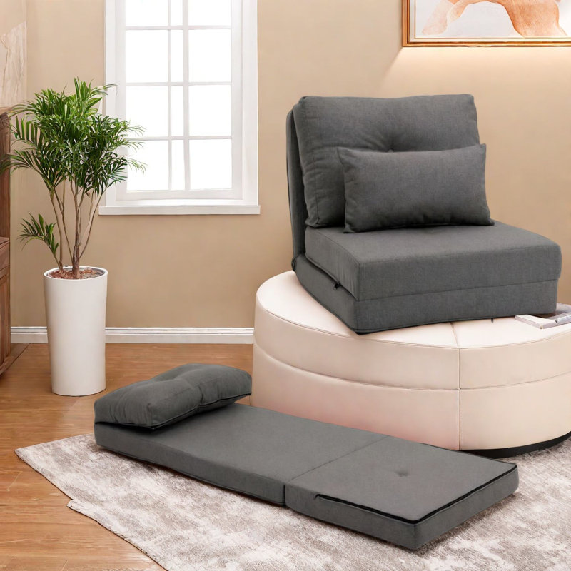 Chaises d'appoint multifonctionnelles, méridienne moderne réglable en acier de lin