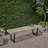 Metal/Solid Wood Outdoor Bench