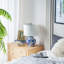 Lampe vase en céramique bleue et blanche