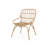 Accent Chairs For Backyard - Brown, 28.88In.D X 23.54In.W 32.69In.H, And Iron Iron, Open Weave