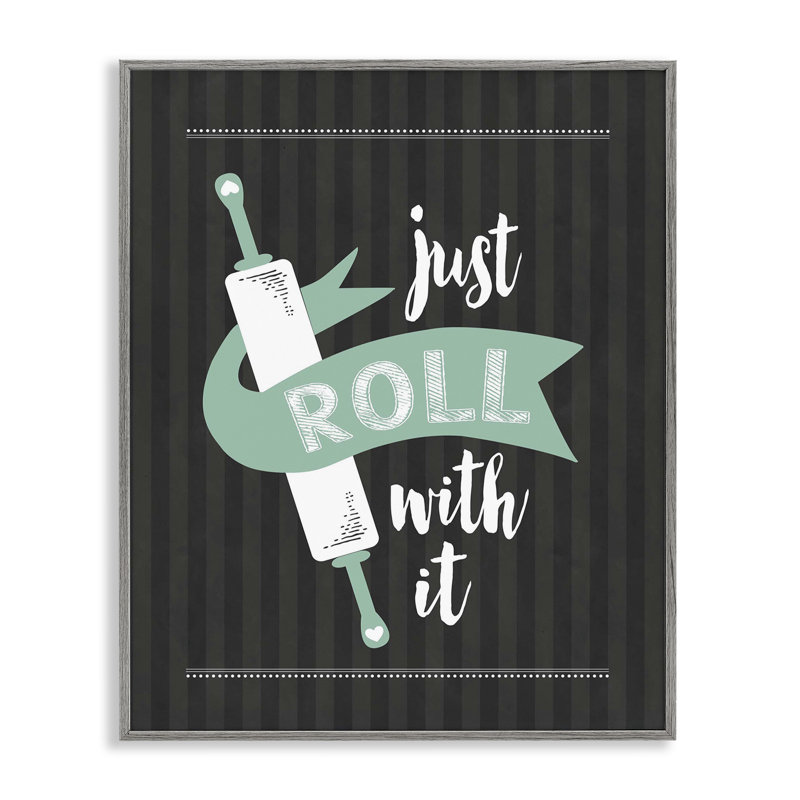 «Roll With It», estampe numérique, design par lettré et doublé, H 30 po x l 24 po, Estampe numérique Farmhouse