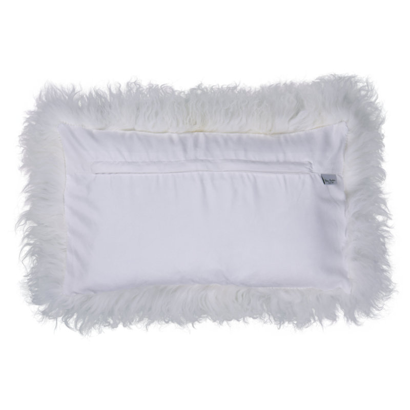 Rectangular Lumbar Cushion, White