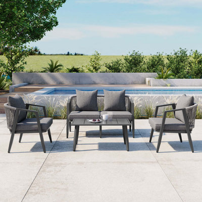 Durable and Comfortable Outdoor Seating Set,Suitable for Patios, Lawns, and Poolsides