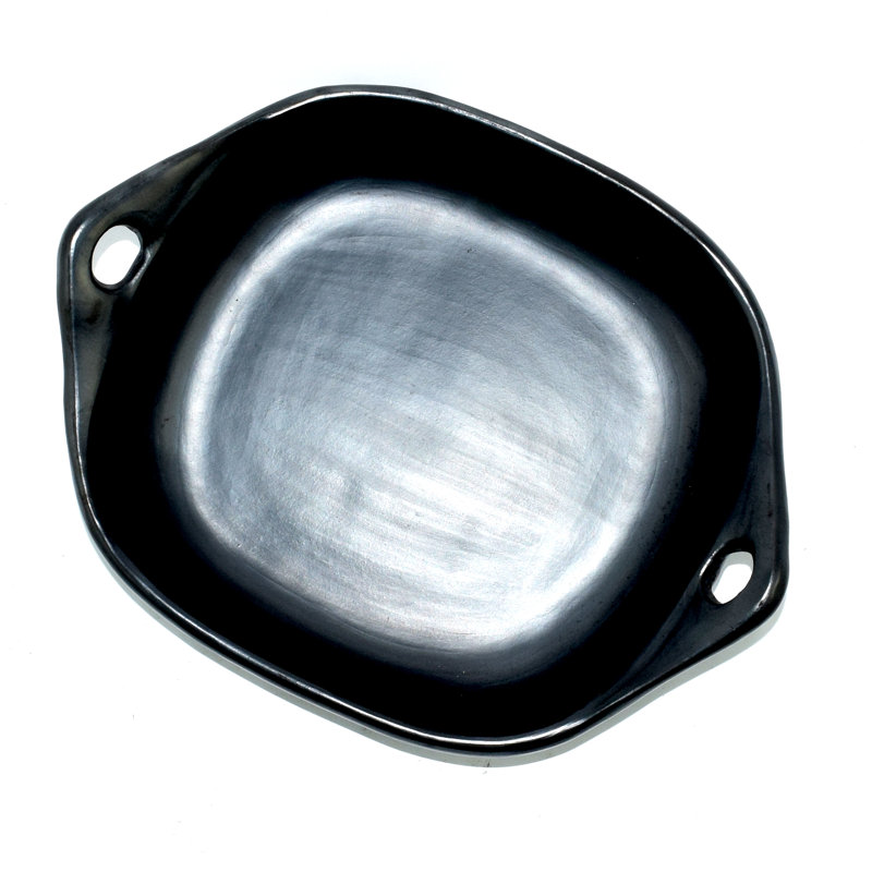 Medium Black Clay Square Roasting Pan with Handles