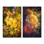 «Abstract Yellow Blooming Grunge Bouquet», ensemble de 2 photographies sur toile-1798525438-1798525439