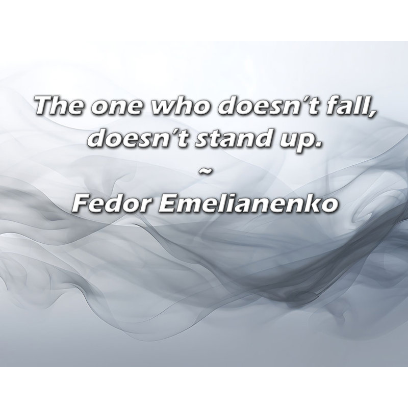 «Artsy Quote» par Fedor Emelianenko, toile tendue avec châssis, H 17 po x l 24 po