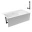Baignoire en alcôve en acrylique blanc brillant avec drain extérieur 60 po x 32 po Streamline-108366727