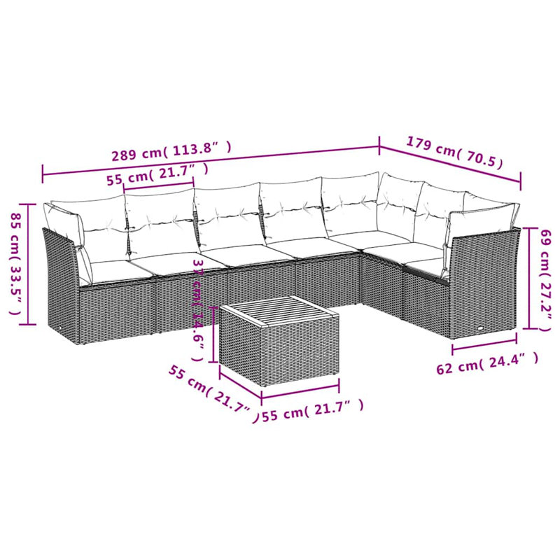 Vidaxl Garden Sofa Set