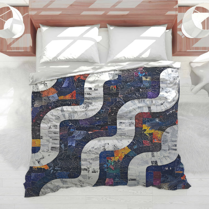 Abstract Bedding Art Comforter Modern, Queen