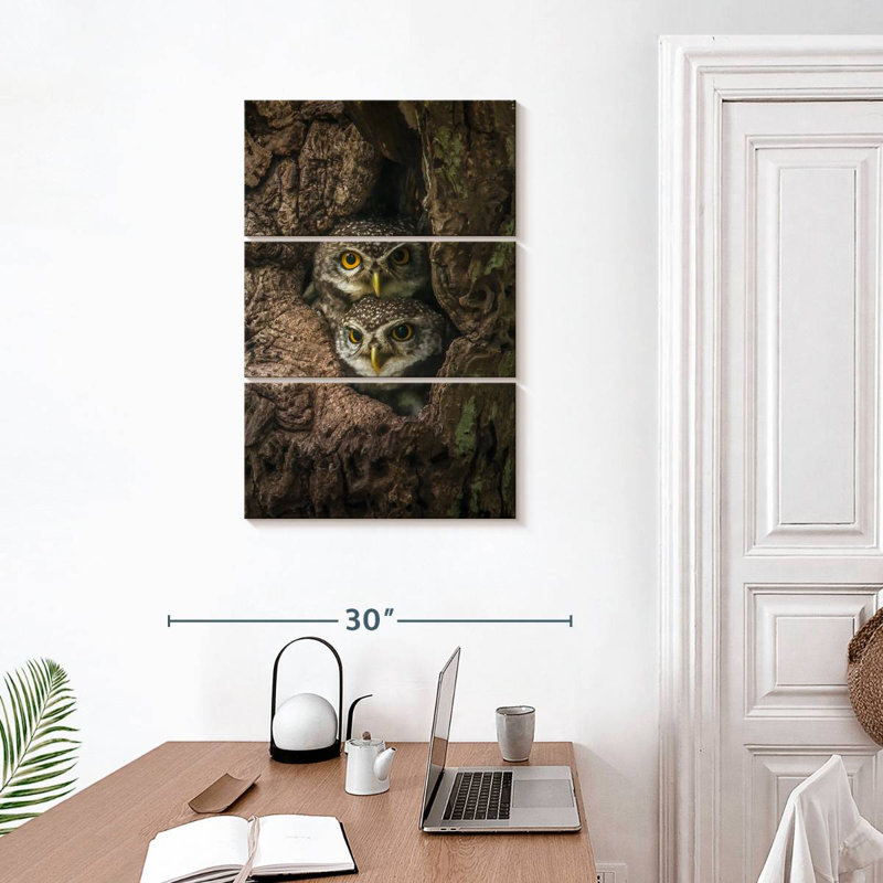 Brampt Owl Twins, 32" H x 20" W