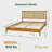 Oliver Solid Wood Platform Bed with Rattan Headboard -359415752-360424246
