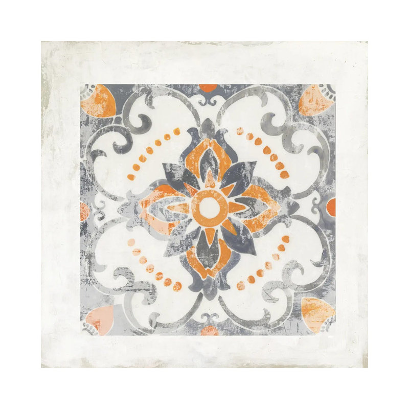 Moroccan Coral II by Tom Reeves - Wrapped Canvas Painting, 30.48 cm H x 30.48 cm W